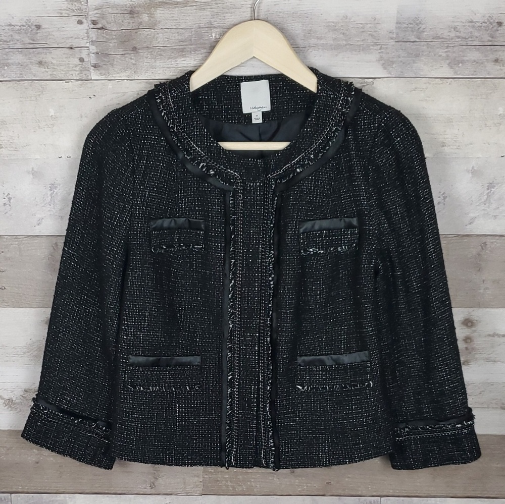 Halogen tweed embellished jacket